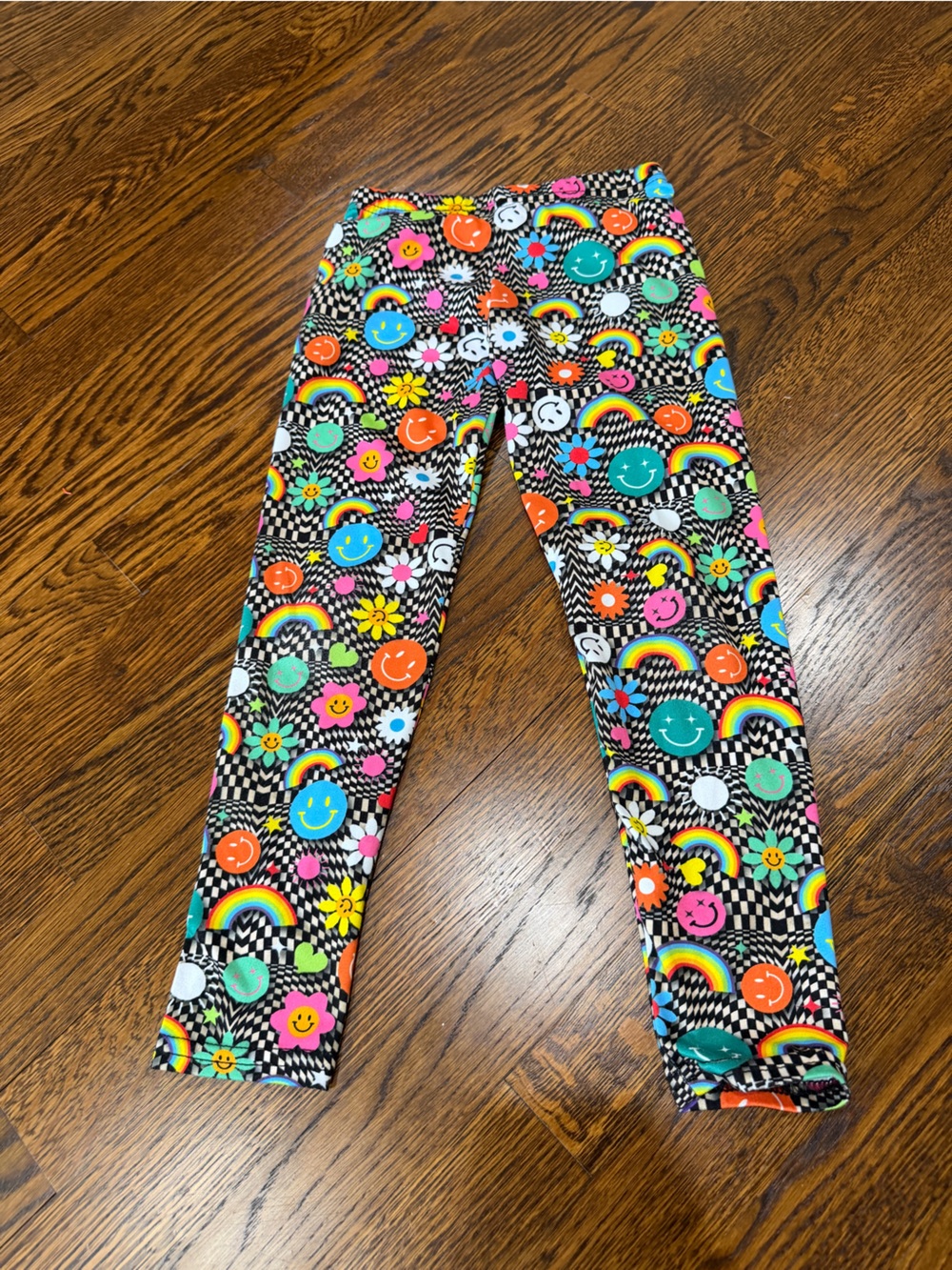 Dori Creations girls Rainbow Smiley Leggings, 6X